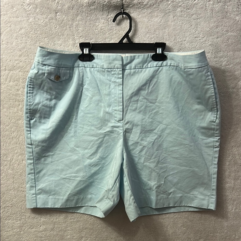 Lands' End Light Blue Bermuda Shorts Lightweight Cotton